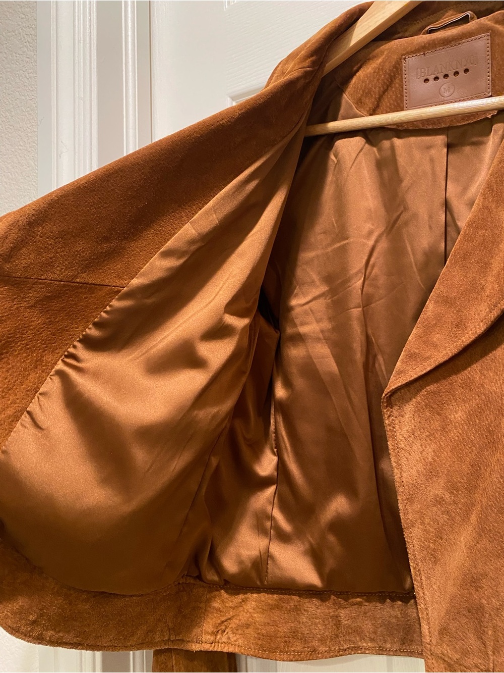 BlankNYC Whisky-Brown Suede Moto Jacket Size M Excellent Condition - Picture 6 of 12